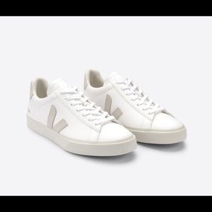 Veja Campo White Natural Suede Sneakers